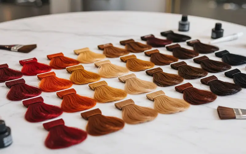 رنگ موی پاییزی